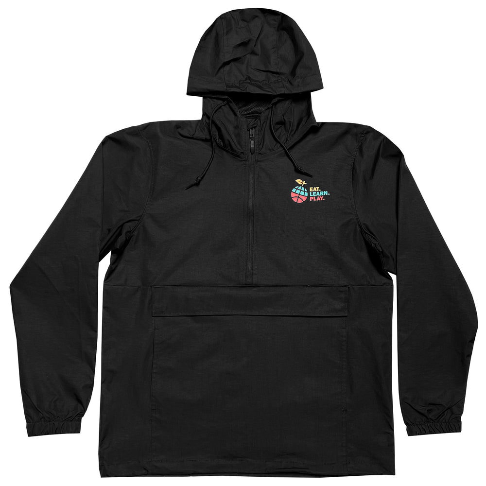 Eat. Learn. Play. ExploreLite Windbreaker - Black