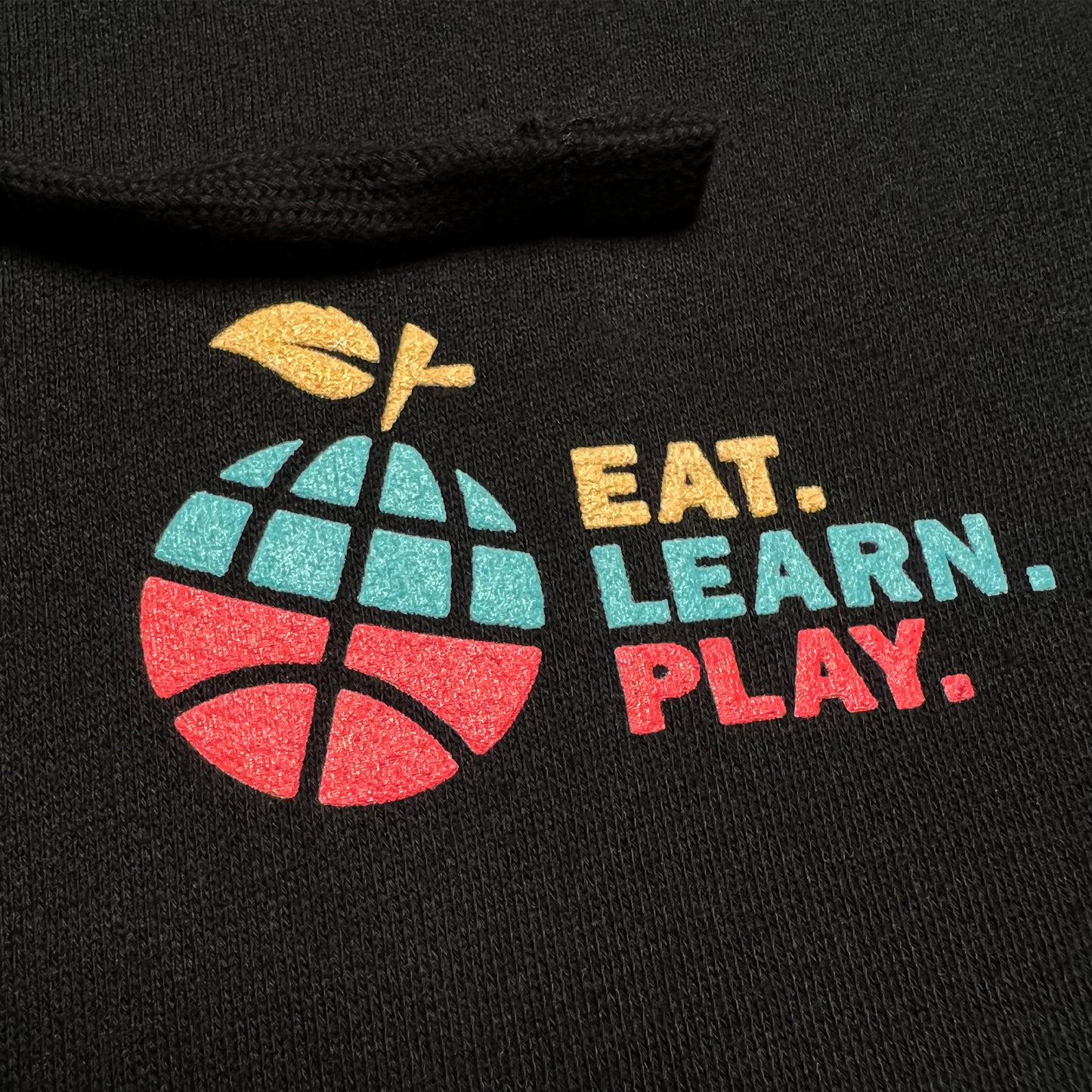 
                  
                    Eat. Learn. Play. Stacked Lightweight Hoodie - Black
                  
                