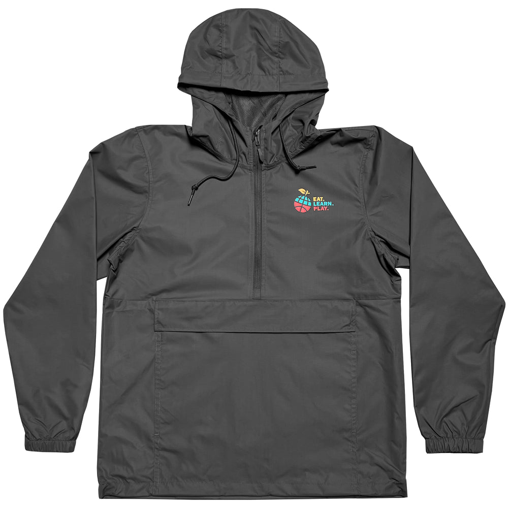 Eat. Learn. Play. ExploreLite Windbreaker - Grey