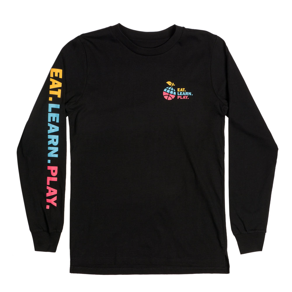 Eat. Learn. Play. Stacked Long Sleeve Tee